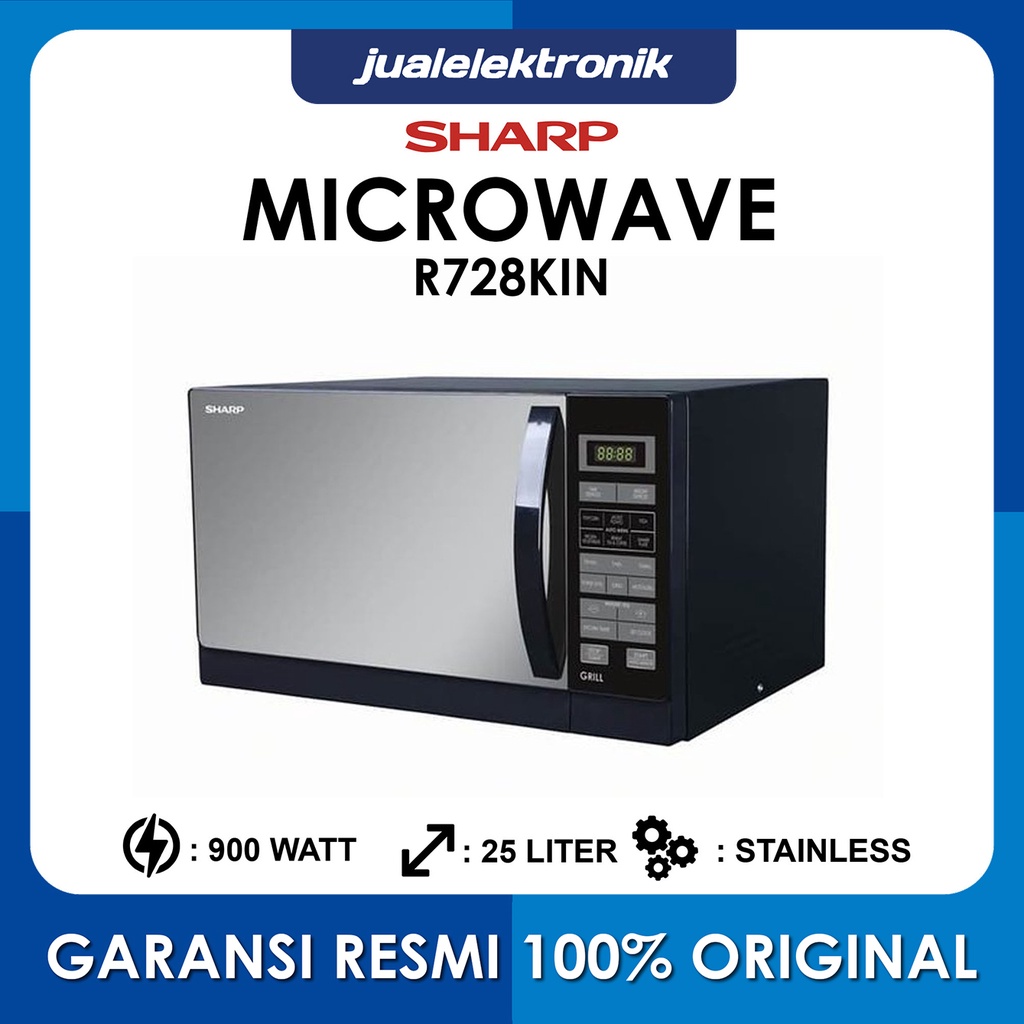 Jual Sharp Microwave 25 Liter Grill 1000 Watt R728KIN Penghangat
