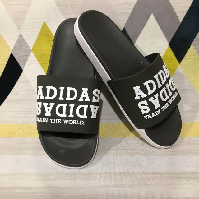 Sandal slop Adidas Slippers Pria kualitas premium import Shopee Indonesia
