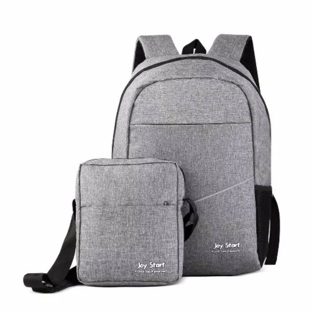Backpack Tas Ransel Pria Wanita Joy Start Tas Sekolah Tas Laptop Anti Air Gratis Tas Selempang