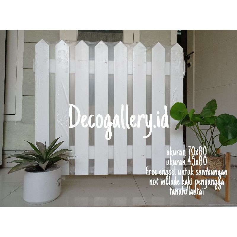 Jual pagar kayu putih. pagar hias panjang 80cm Shopee Indonesia