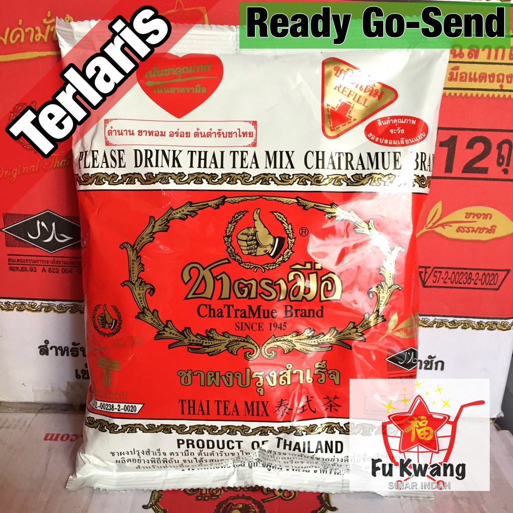 Jual Thai Tea Mix Number One Chatramue Brand 400 gram