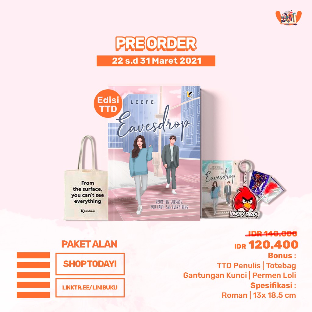 Download NOVEL EAVESDROP KARYA LEEFE YAN Karna Buku Aku Pintar