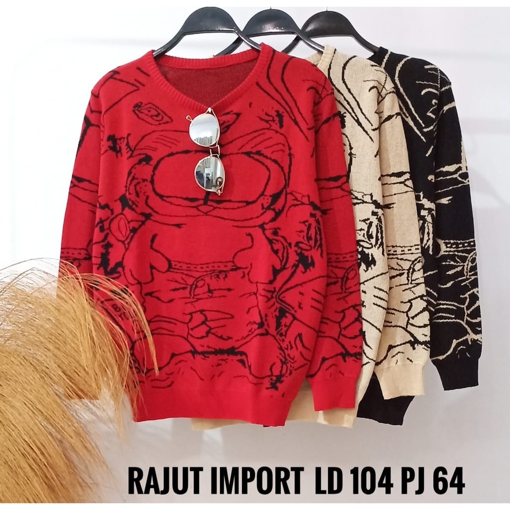 16+ Kaos Lengan Panjang Rajut, Trend Masa Kini