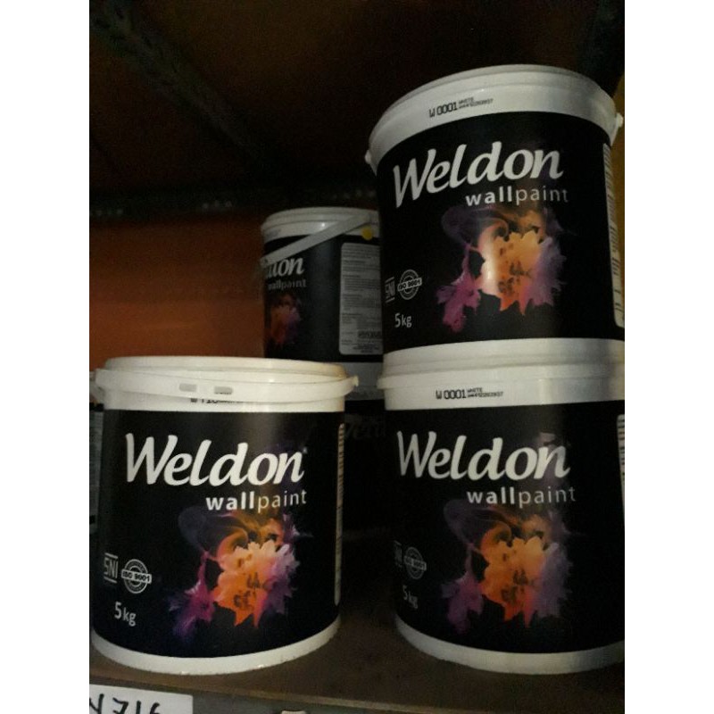 Jual cat dinding tembok weldon 5kg Shopee Indonesia
