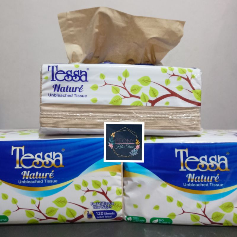 Jual Tessa Nature unbleached facial Tissue 120s 3ply/Tisu tesa cokelat 120 s 3 ply /Tisue Tesa