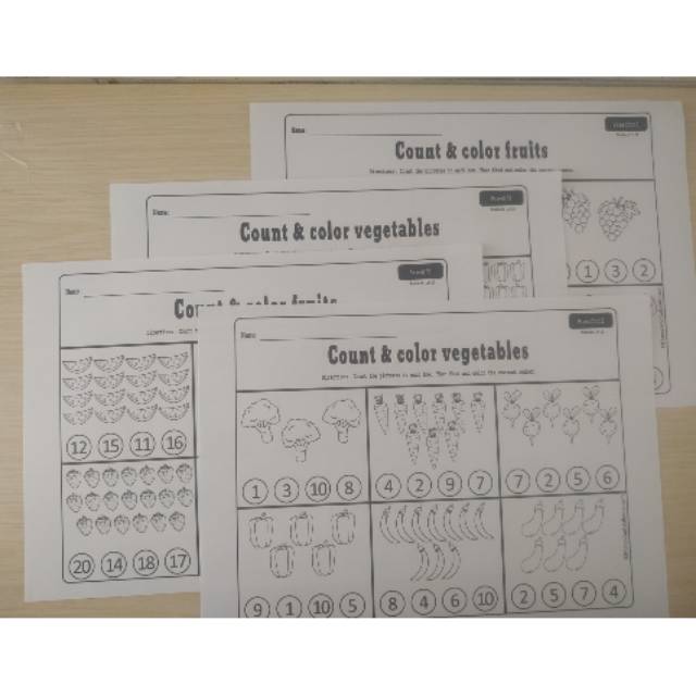 Worksheet paud / worksheet preschool / worksheet berhitung