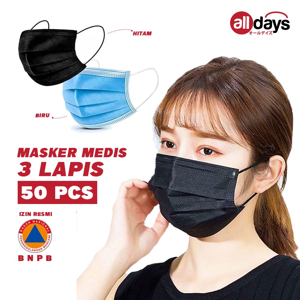 Allways Care by Alldays Masker Disposable Facemask 3 Ply Dewasa isi 50