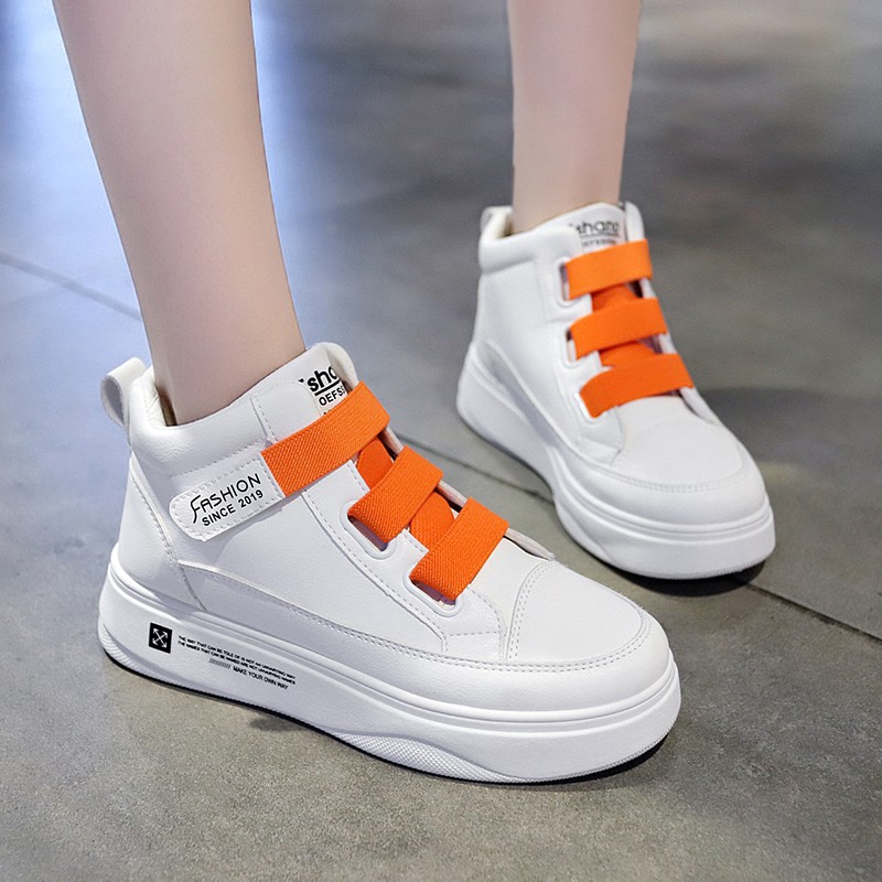 Ulzzang Sneakers Sepatu Wanita Ins Casual Hak Tebal Gaya