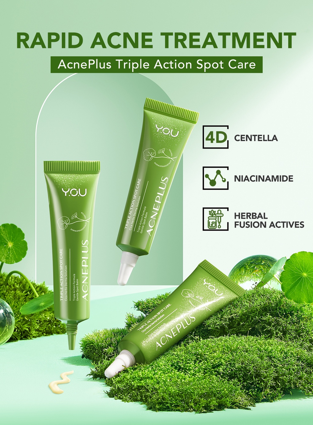 Jual YOU AcnePlus Spot Care Acne Treatment 4D Centella Asiatica