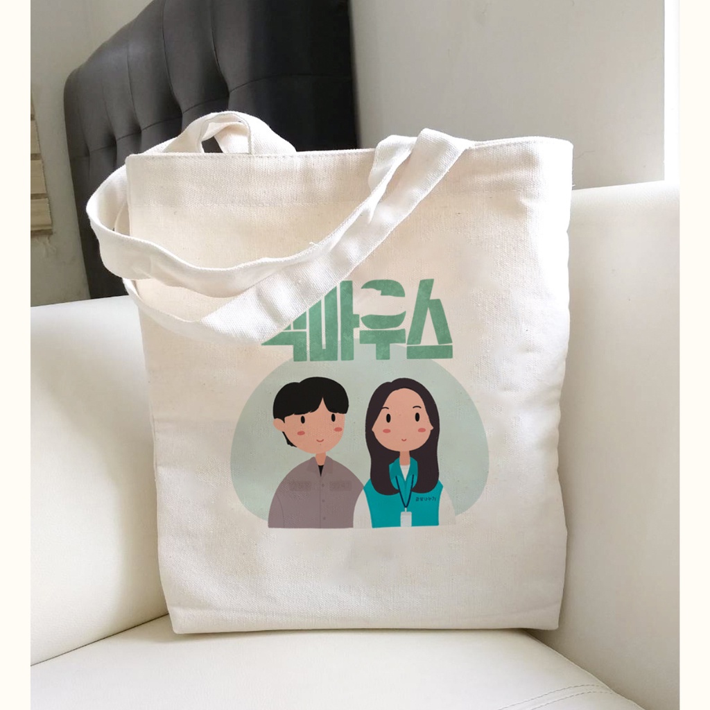 Jual BIG MOUTH CANVAS TOTE BAG / BIG MOUSE DRAKOR KIT / DRAMA KOREA