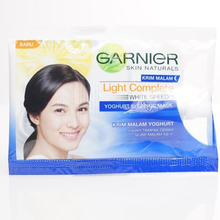 Jual Garnier Light Complete Yoghurt Sleeping Mask Sachet 7mL Shopee