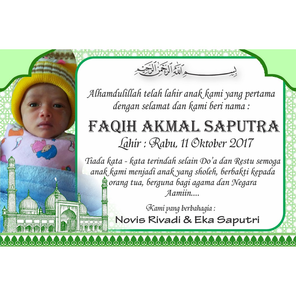 Contoh Kata Kata Syukuran Aqiqah
