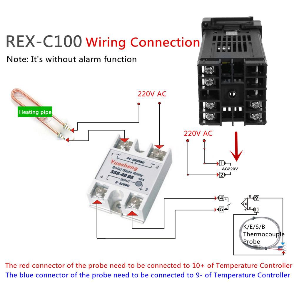 Suneducationgroup.com Automation, Motors & Drives Business, Office & Industrial 40A Ssr K Thermocouple 0-400℃ Rex-C100 Pid Temperature Controller 100-240V