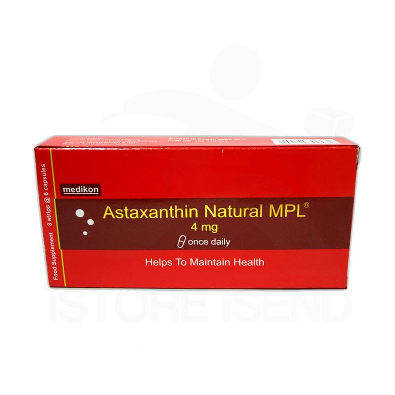 Jual ASTAXANTHIN ASTAXANTIN ASTASANTIN NATURAL MPL KAPSUL 4MG BOX 18