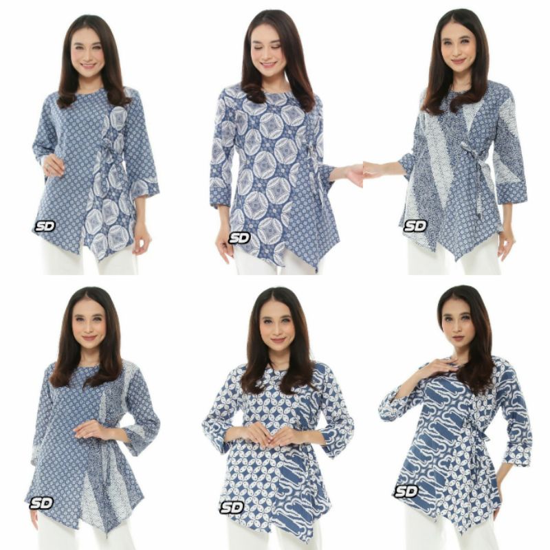 Jual Baju Batik Wanita Atasan Batik Modern Batik Seragam Batik Kerja  Indonesia|Shopee Indonesia