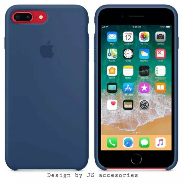 Jual Apple Iphone 8 Plus Silicone Case Original - Blue Cobalt | Shopee Indonesia