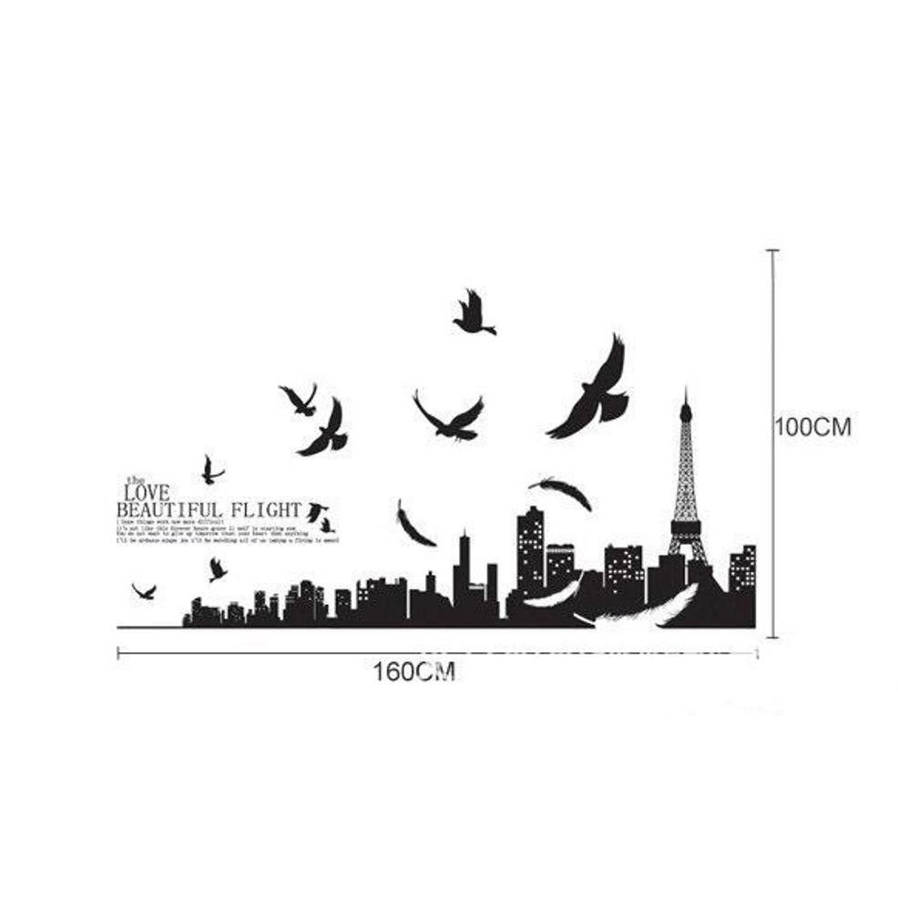 Jual Promo Stiker Dinding Wallpaper 60X90Cm Motif Karakter Menara Paris Eiffel New York Hitam Putih Indonesia|Shopee Indonesia 986_X_986_jpg