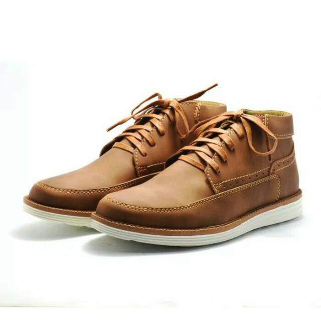Jual Sepatu Kulit Boots Pria Warna Coklat | Shopee Indonesia