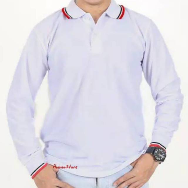 Jual Huluan Store Kaos Polo/Kaos Berkerah Lengan Panjang Grosir Gratis