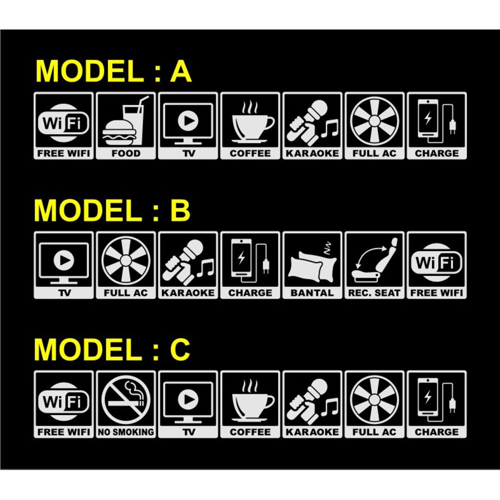 Paling Baru Stiker Fasilitas Bus Png Aneka Stiker Keren