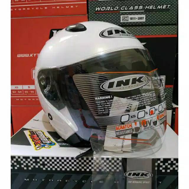 Jual HELM INK CENTRO WHITE ORIGINAL 100 HELM INK CENTRO ORI PUTIH HELM