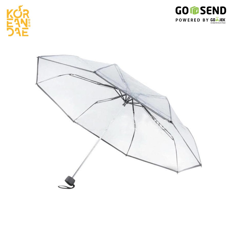 Koreandae Payung Lipat Transparan/Bening Unik Korea