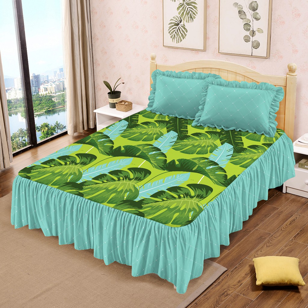 Sprei Rumbai Lady Rose Ukuran King motif Tropica Shopee
