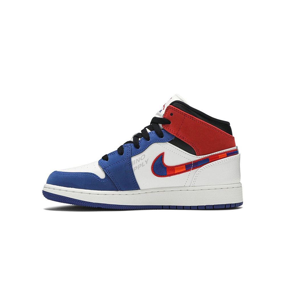 Jual Air Jordan 1 Mid Se Gs 'Multicolored Swoosh' Unisex | Shopee Indonesia
