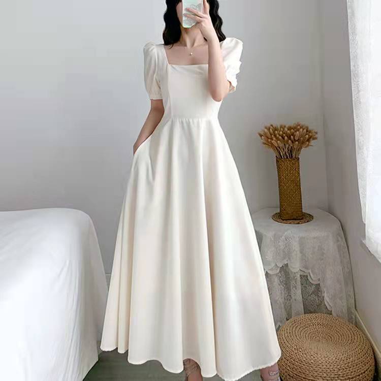 Jual Dress putih/dres hitam/dress wanita/Dress hitam/dress korean style