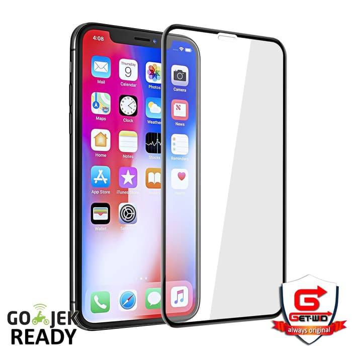 Jual Tempered Glass Iphone Xs Max Full Cover Screen Protector Anti Gores | Shopee Indonesia
