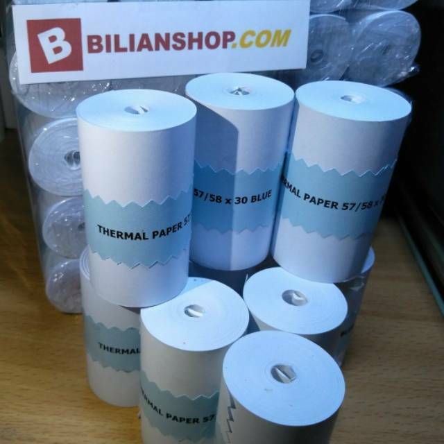 Kertas printer 57 x 30 58 x 30 thermal kasir edc printer 58mm bluetooth usb zjiang eppos 1
