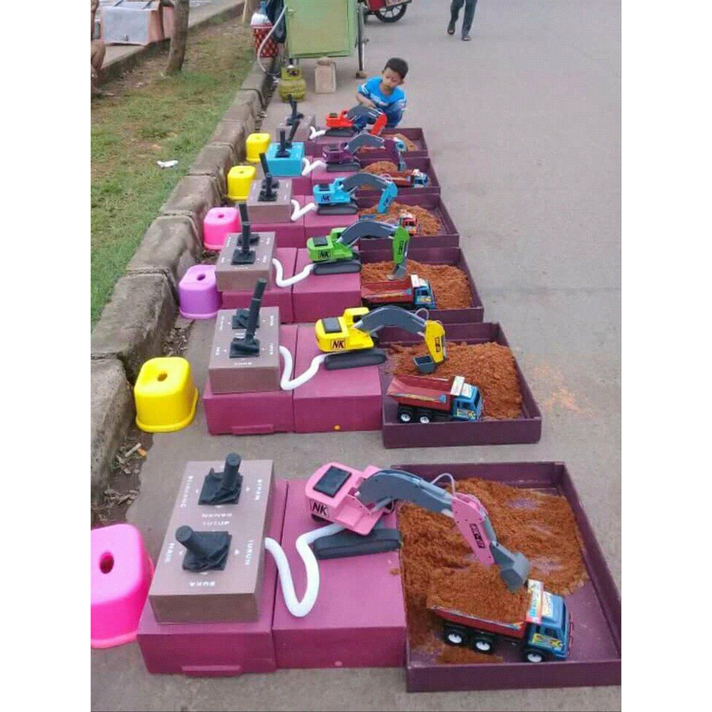 Jual Paket Usaha Mainan Anak Excavator Bego Hidrolik Tanpa Bahan Bakar | Shopee Indonesia