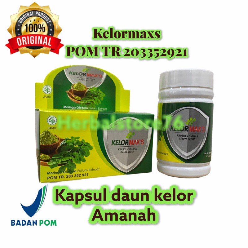 Kapsul Daun Kelor, Kelormaxs Izin BPOM Shopee Indonesia