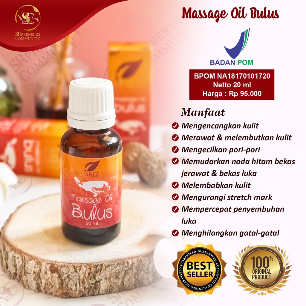 SR12 Massage Oil Bulus / Minyak Bulus ASLI ORI / MIBUL