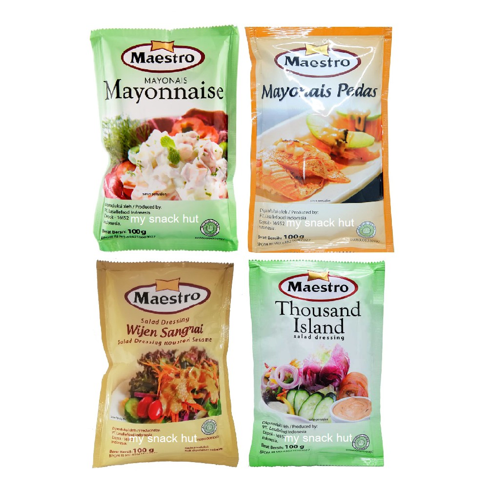 MAESTRO SALAD DRESSING 100GR MAYONAISE MAYONES WIJEN SANGRAI SAUS