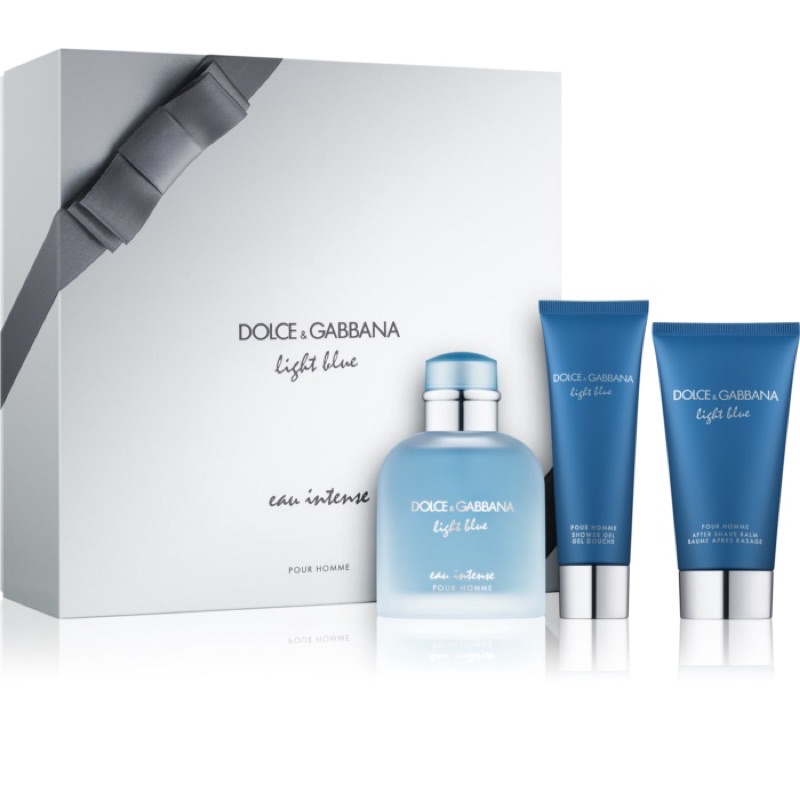 Jual Giftset Dolce Gabbana Light Blue Eau Intense Pour Homme 100ml+After Shave 75ml+Shower Gel
