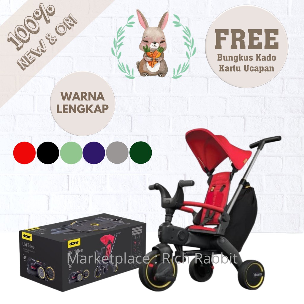 Doona Liki Trike S3 / S5 Sepeda Stroller Lipat