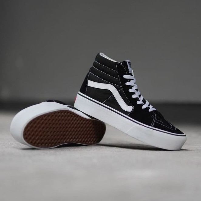 Jual Vans Sk8 Hi Platform 2.0 Black White Global Release | Shopee Indonesia