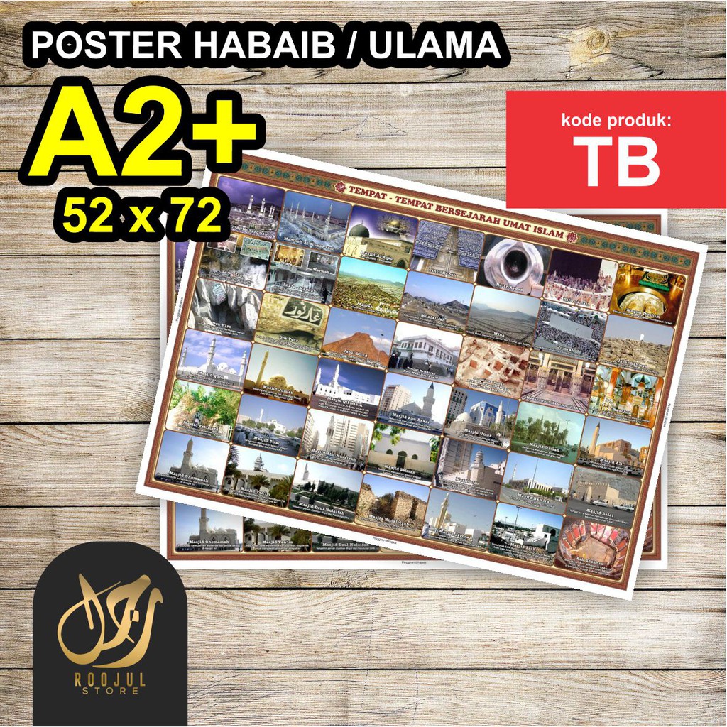 Foto Poster Tempat Bersejarah Dan Peninggalan Nabi 50 x 70cm Shopee