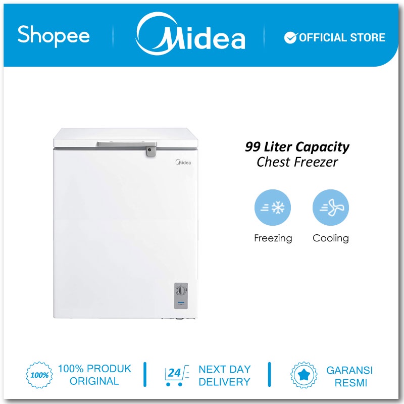 Jual Midea Chest Freezer HS131CNK (99L) Shopee Indonesia