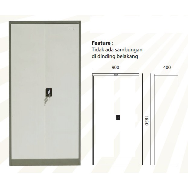 Jual Lemari arsip besi pintu swing top metal cupboard termurah kualitas
