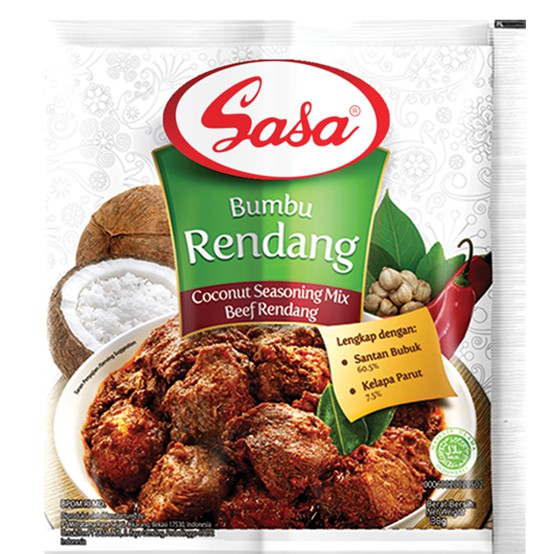 Sasa Bumbu Rendang Lengkap dengan Santan bubuk 50 gr Shopee Indonesia