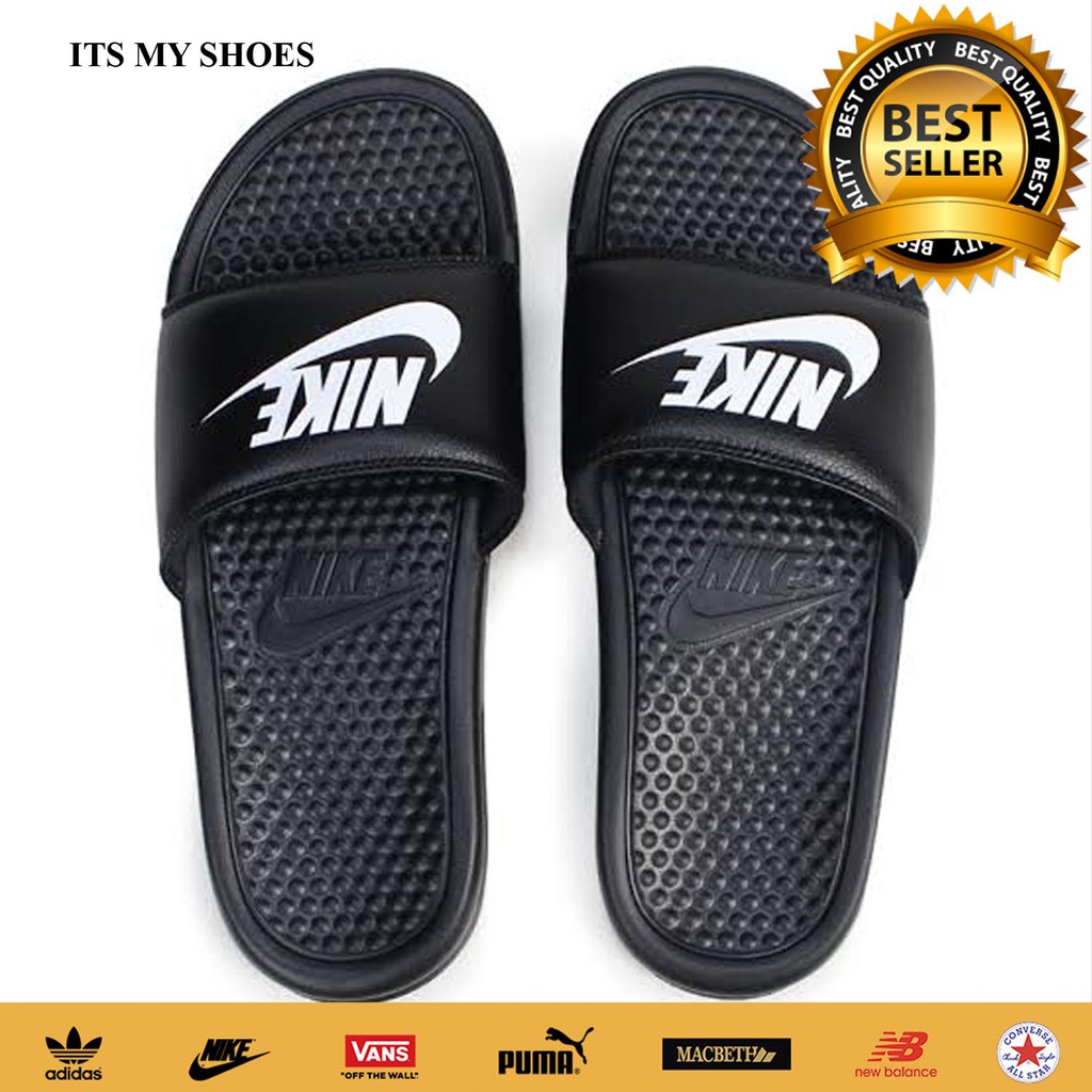Sandal Selop PriaFlip FlopKaretHitam Putih Shopee