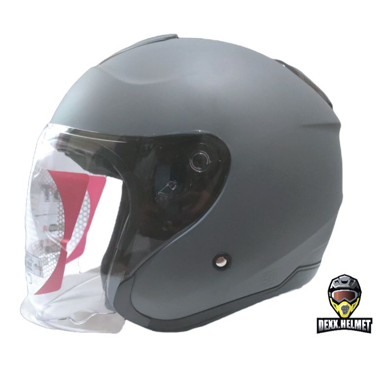 Jual Helm KYT KYOTO R Solid Matt Gorilla Grey / Abu Doff Original