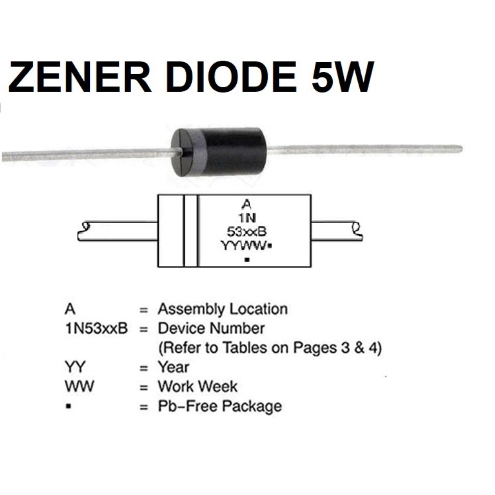 couleur 1N5336B TONGTAIRUILIGHTS LiuDiodes Lot de 50 diodes Zener 5