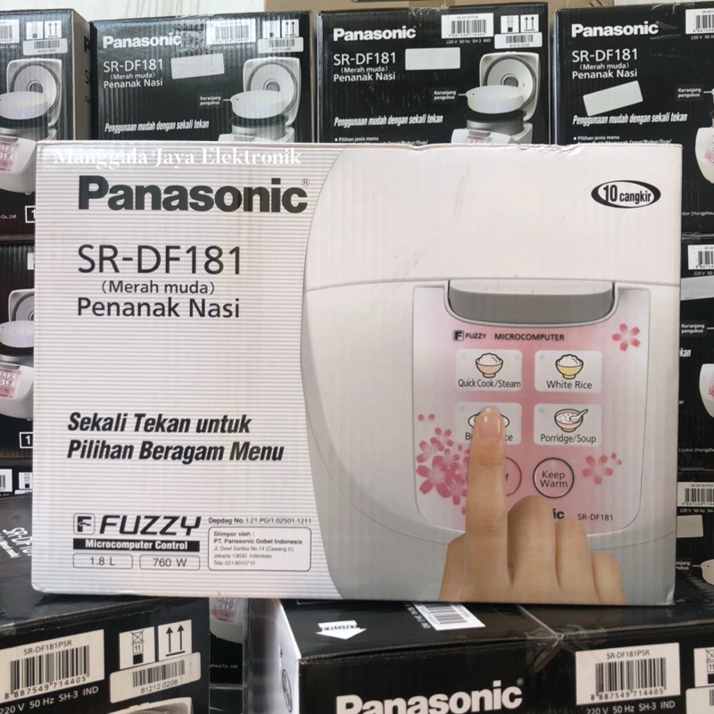 Jual Panasonic Rice Cooker Digital Fuzzy Logic SR DF181 Garansi Resmi