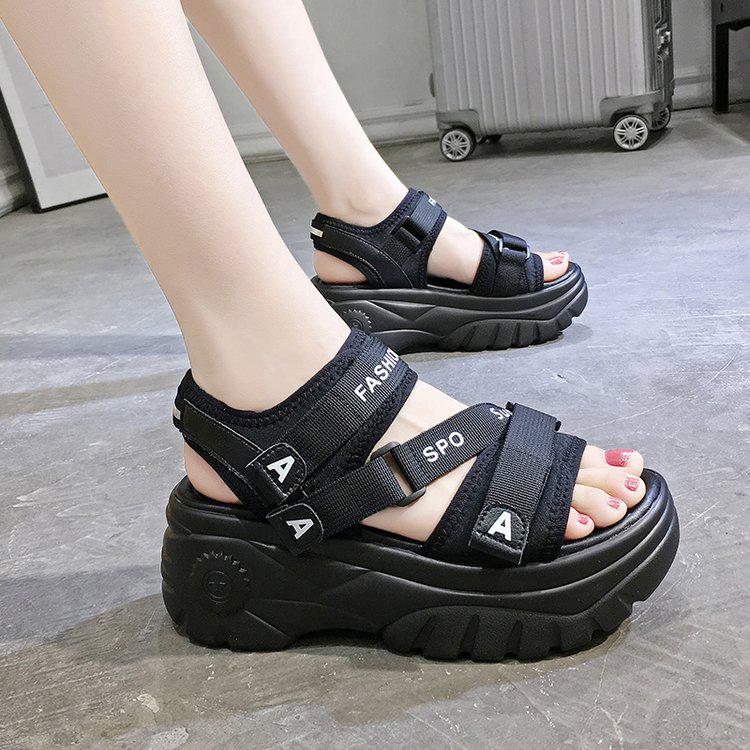Ielgy Sepatu Sandal Platform dengan Sol Tebal untuk Wanita