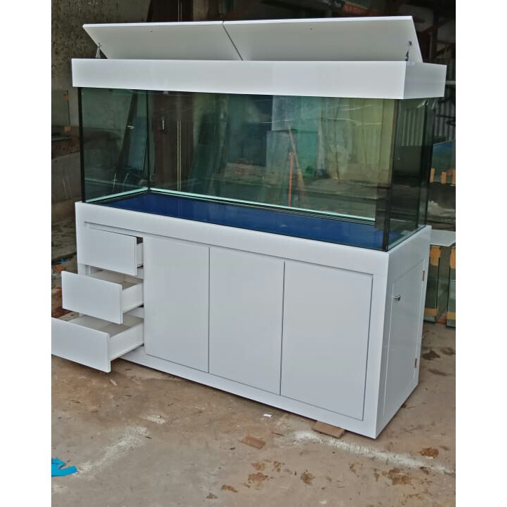 Jual 10WS014 LEMARI AQUARIUM BAHAN KAYU JATI JEPARA Shopee Indonesia