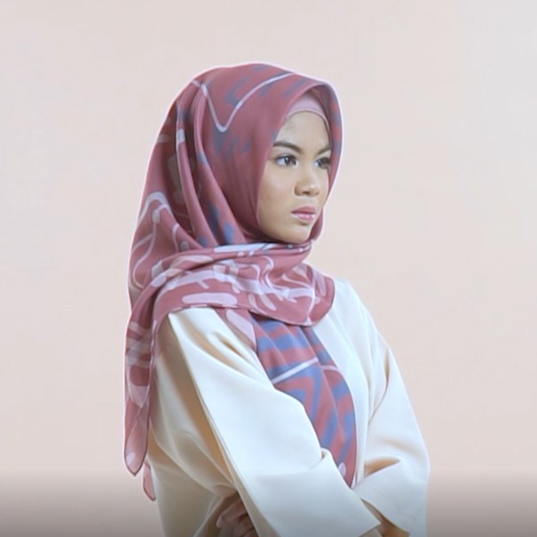 Jual KVP18 Free Custom Nama Hijab Jilbab Kerudung Voal Segi Empat