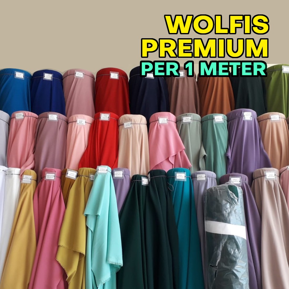 KAIN PER 1 METER WOLFIS PREMIUM [COD] Shopee Indonesia